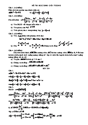 Đề thi học sinh giỏi Toán Lớp 8 - Năm học 2022-2023 (Có lời giải chi tiết)